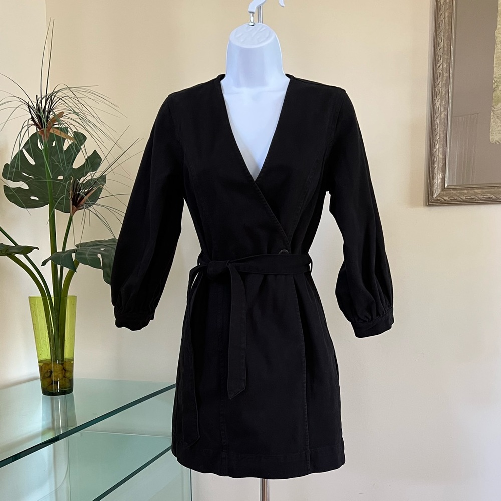 Zara Black Denim Dress